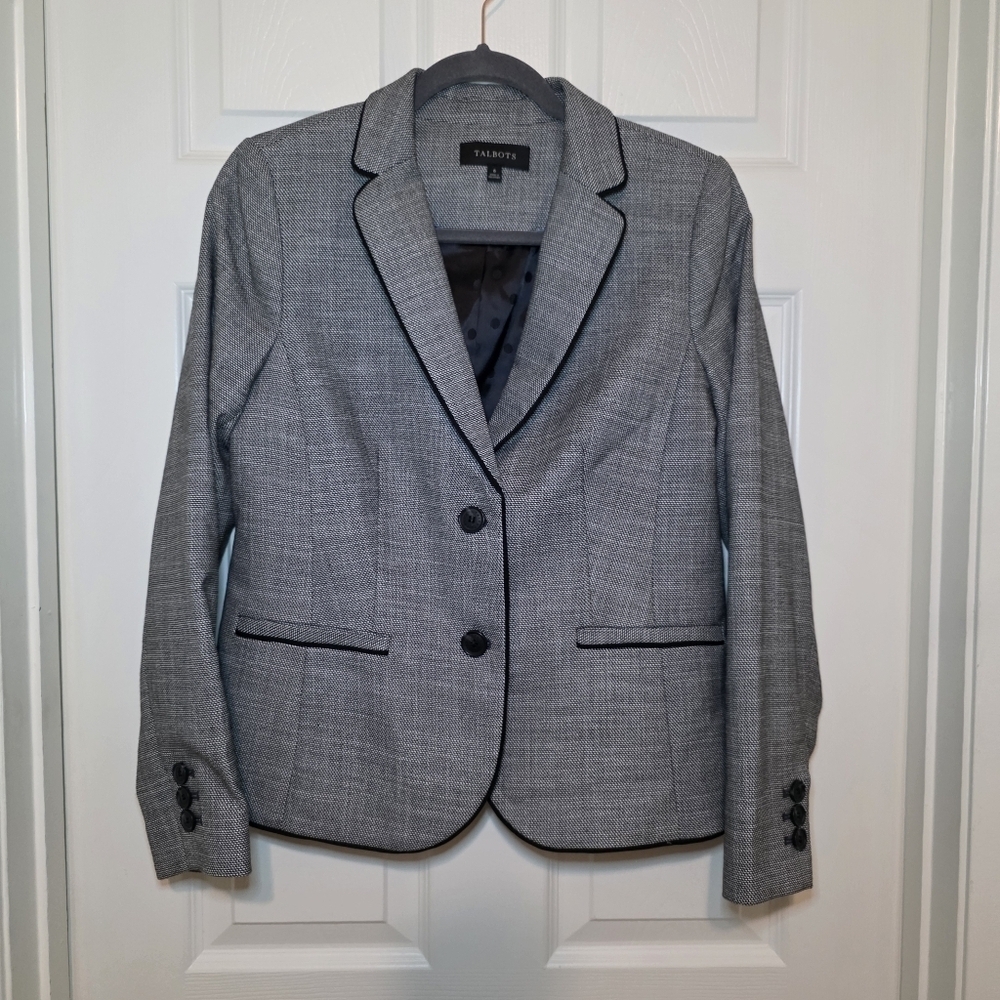 Talbots Westport Textured Two-Button Blazer Sz 6
